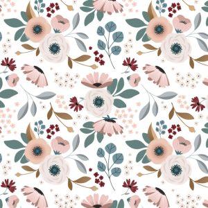 tissu imprimé Roséa pastel