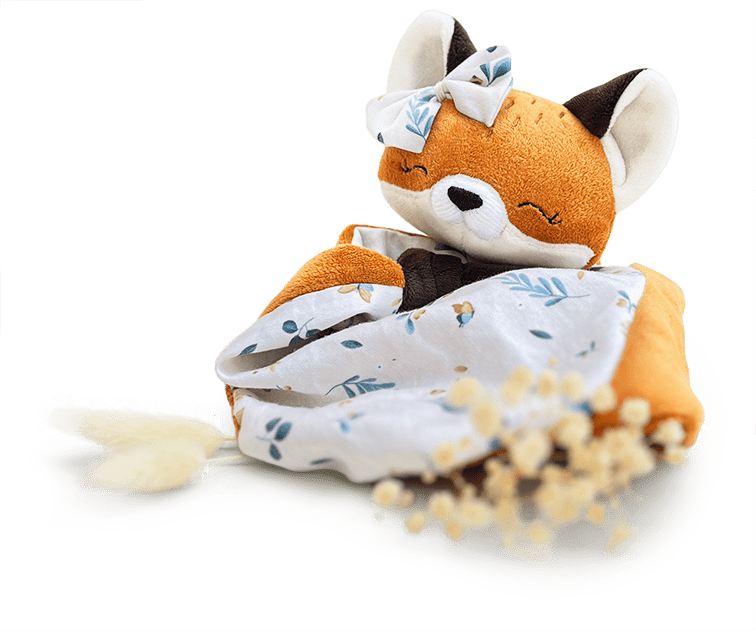 Doudou-renard-contact doudou-renard-en-boule-marius-ecru